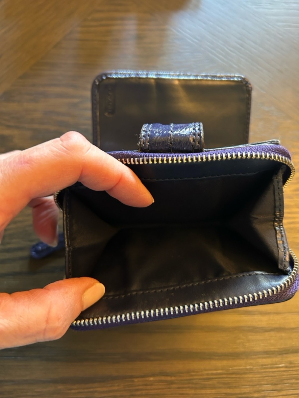 Coach Poppy Ikat Multicolor Canvas Zip Around Compact Wallet - Picture 8 of 9